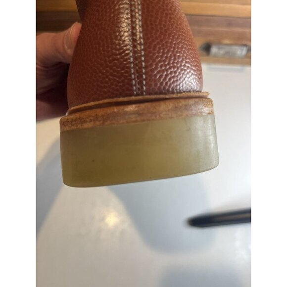 MSRP $615 Heschung Irving Chukka Boots Brown UK 7 1/2 Leather Boots Rubber Soles main image 4